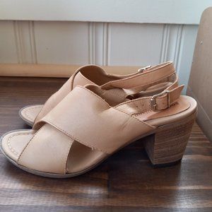 Sophia Milano nude sling back sandals 7.5